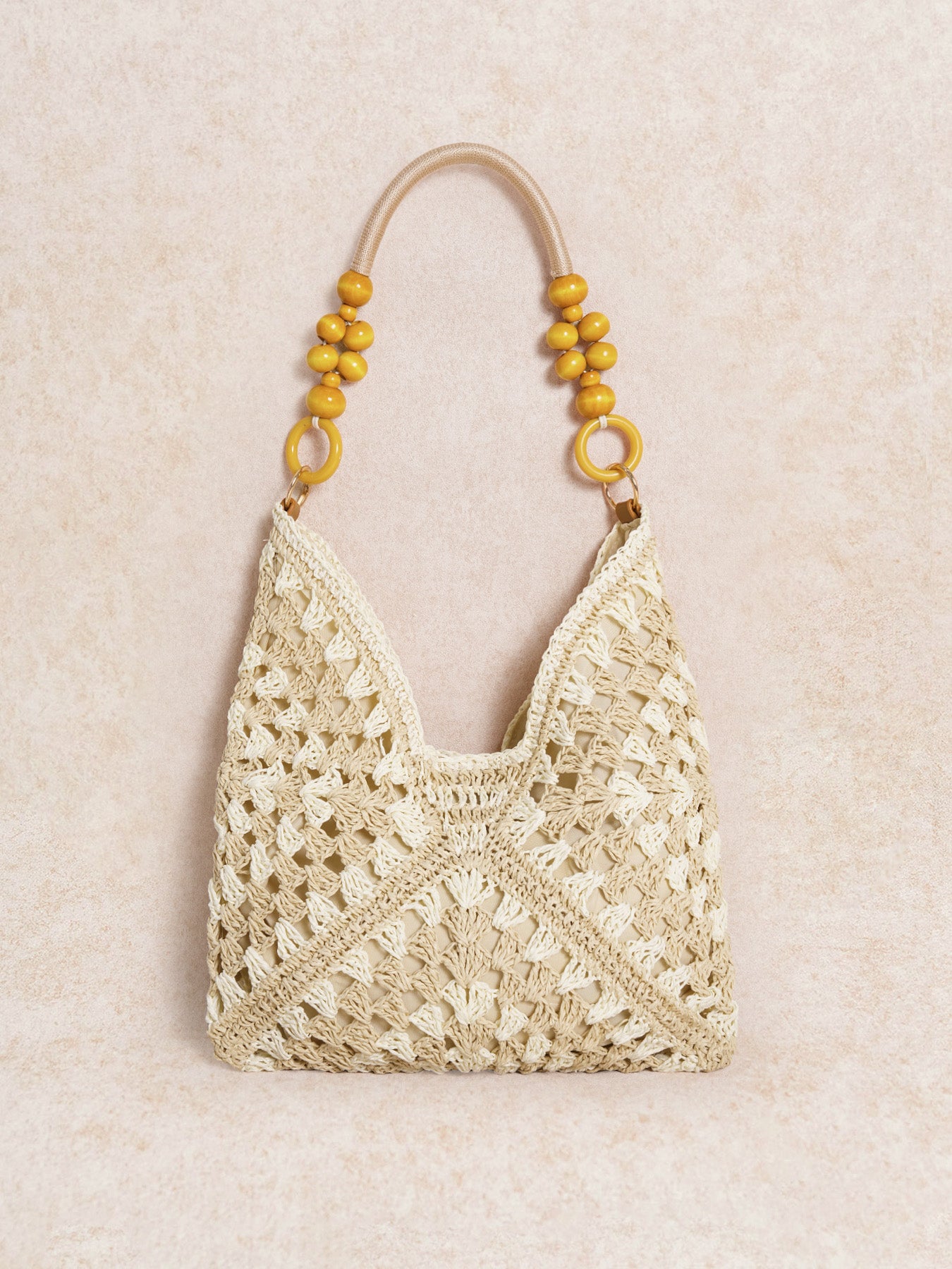 Women's Woven Casual Shoulder Bag Khaki Bags - SAMIOLSWIM