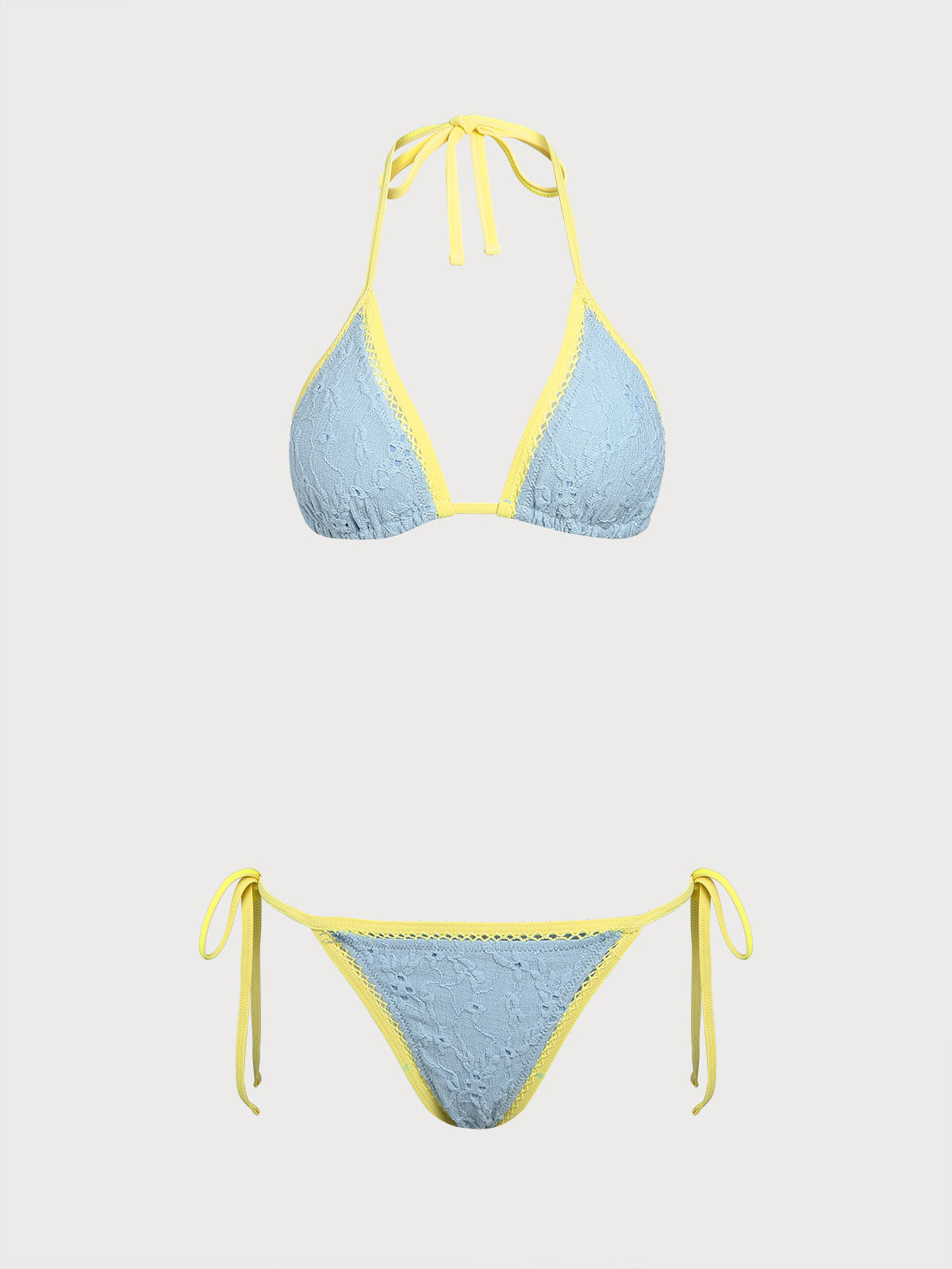Woven Polyester Bikini Set Blue Bikinis - SAMIOLSWIM